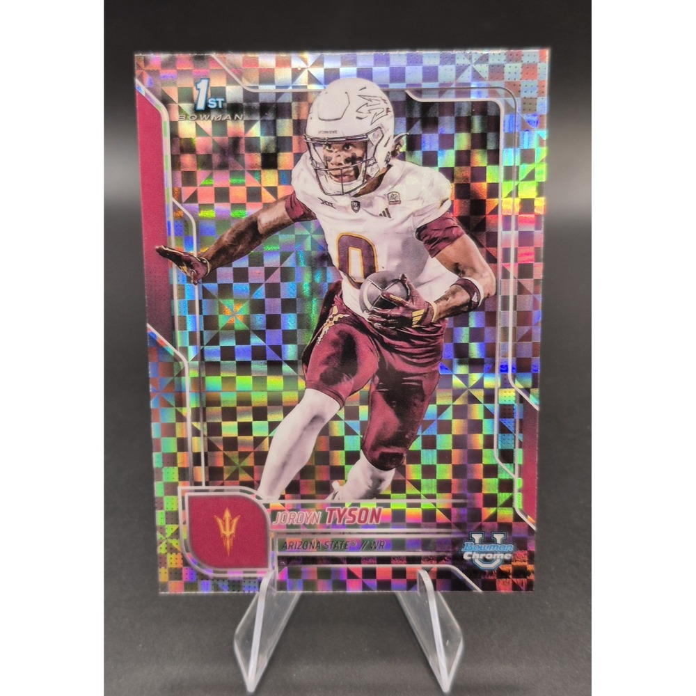 2025 Bowman Chrome Jordyn Tyson #31 1st Bowman X-Fractor Saints 8th Overall 2026